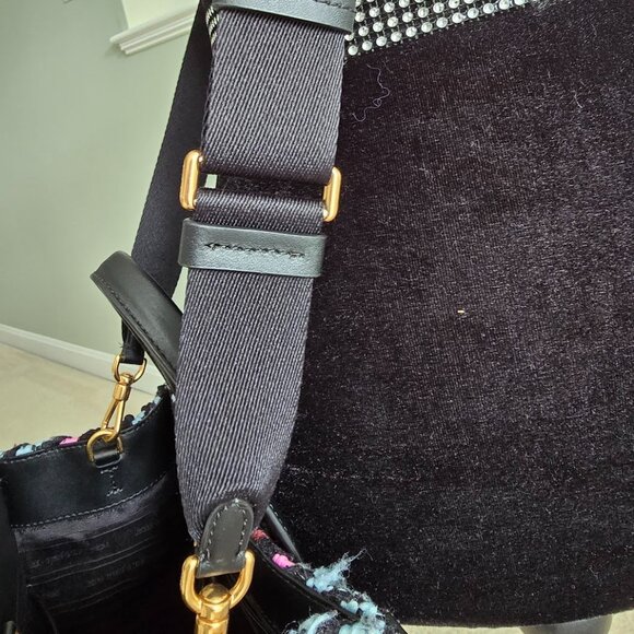 Kate Spade Manhattan Small Plaid Crossbody Tote Handbag w/ Plaque Logo PREOWNED - Picture 6 of 16